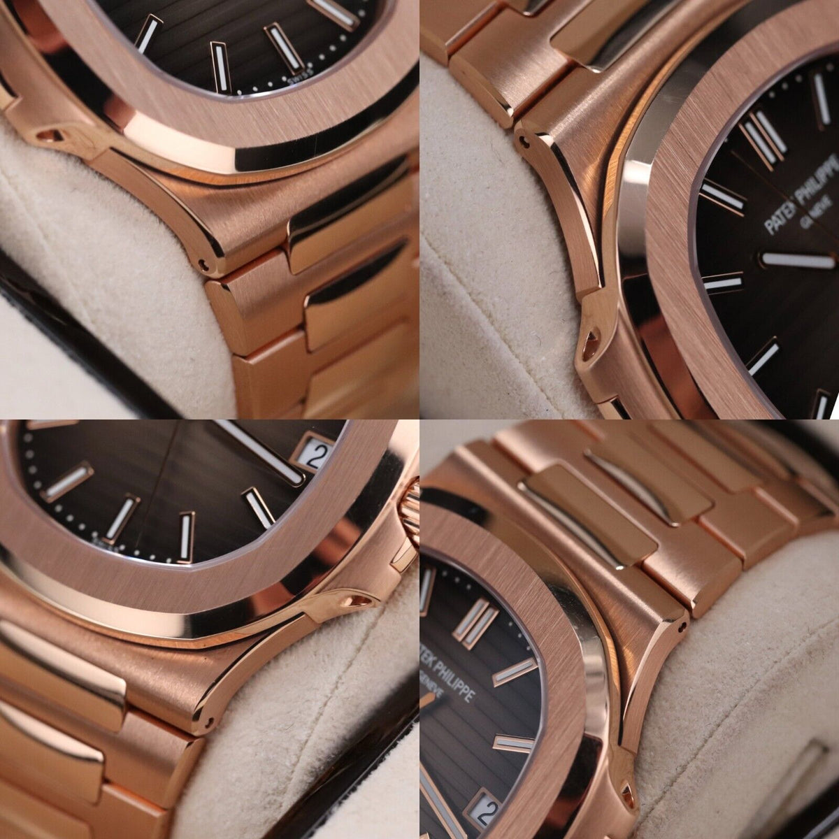 Patek Philippe Nautilus 5711/1R Complete 40mm Rose Gold Case Brown Sunburst Dial Rose Bracelet 2016