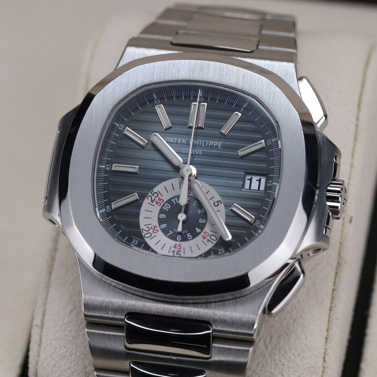 Patek Philippe Nautilus 5980/1A-001 Gradient Blue Dial Steel Bracelet