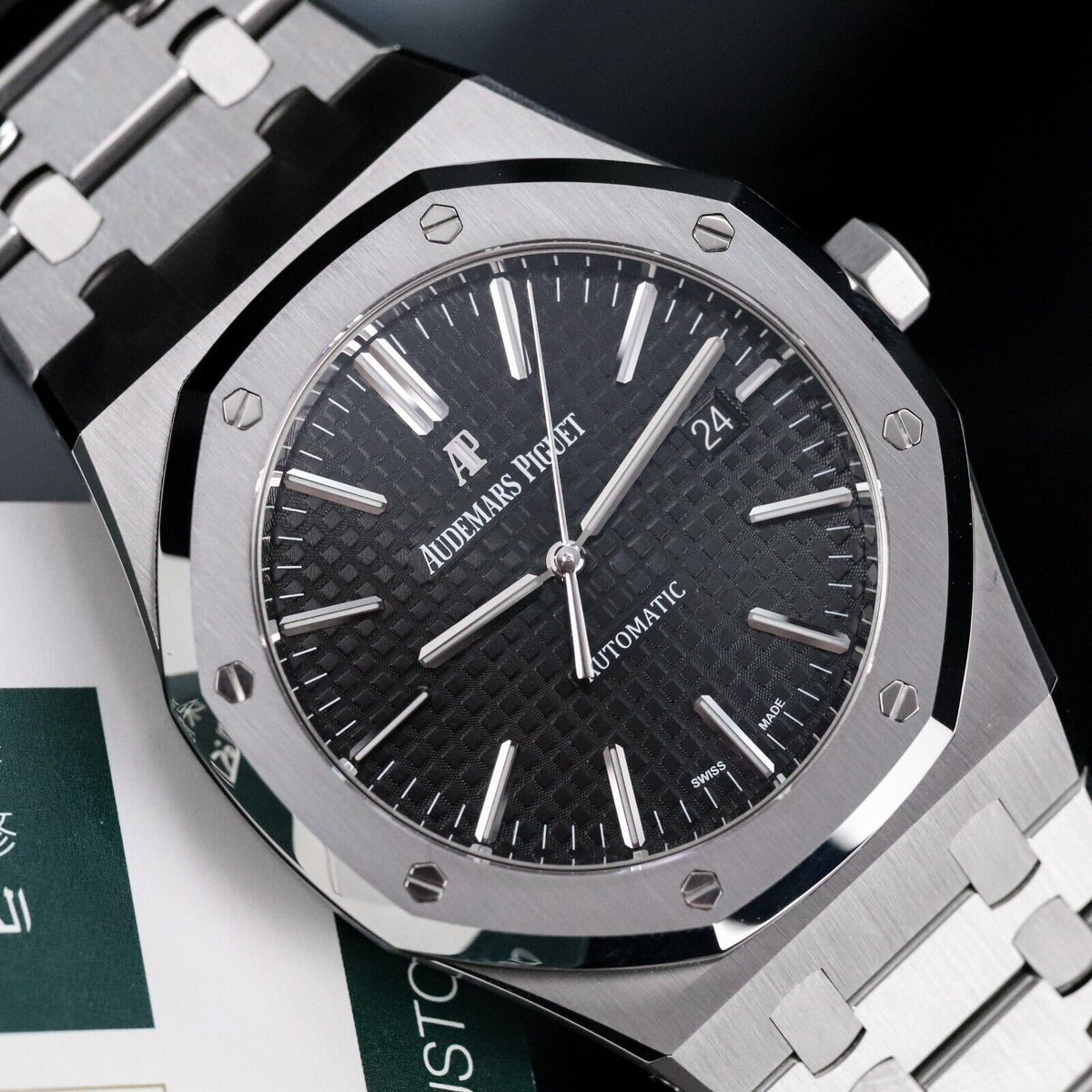 Audemars Piguet Royal Oak 41mm Steel Case Black Dial Steel Bracelet Automatic Date 15400ST.OO.1220ST.01