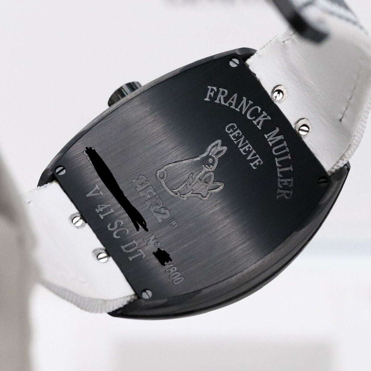Franck Muller Vanguard 41mm FR2 Rabbits Carbon White Black V41SCDT Complete