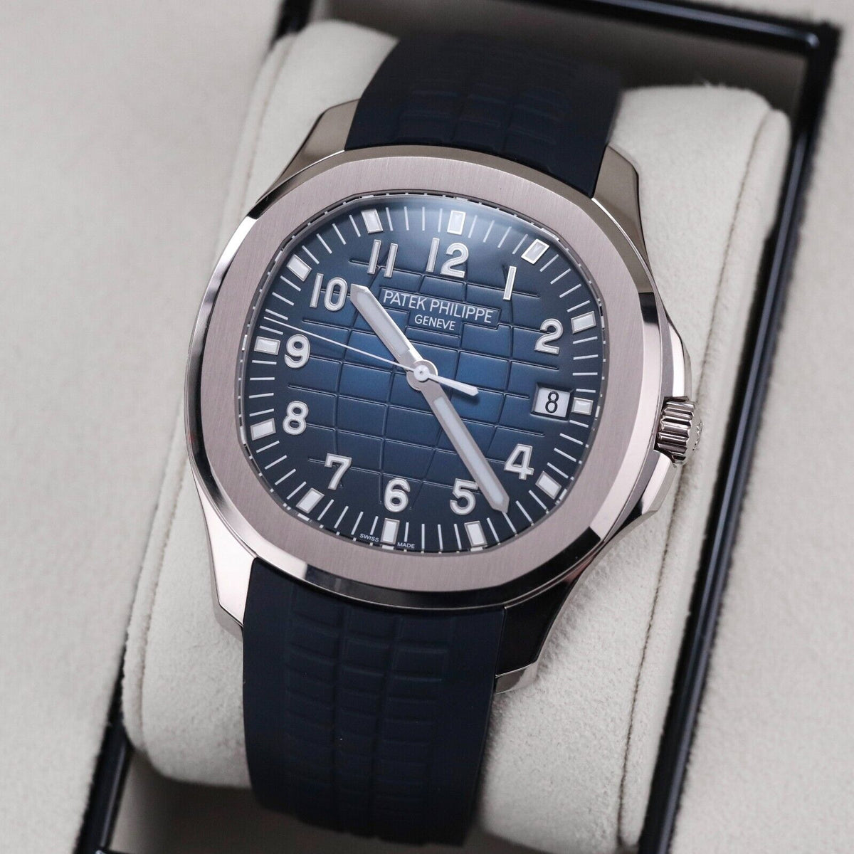 Patek Philippe Aquanaut White Gold Blue Dial Blue Rubber Strap 42mm - 5168G-001 5168G