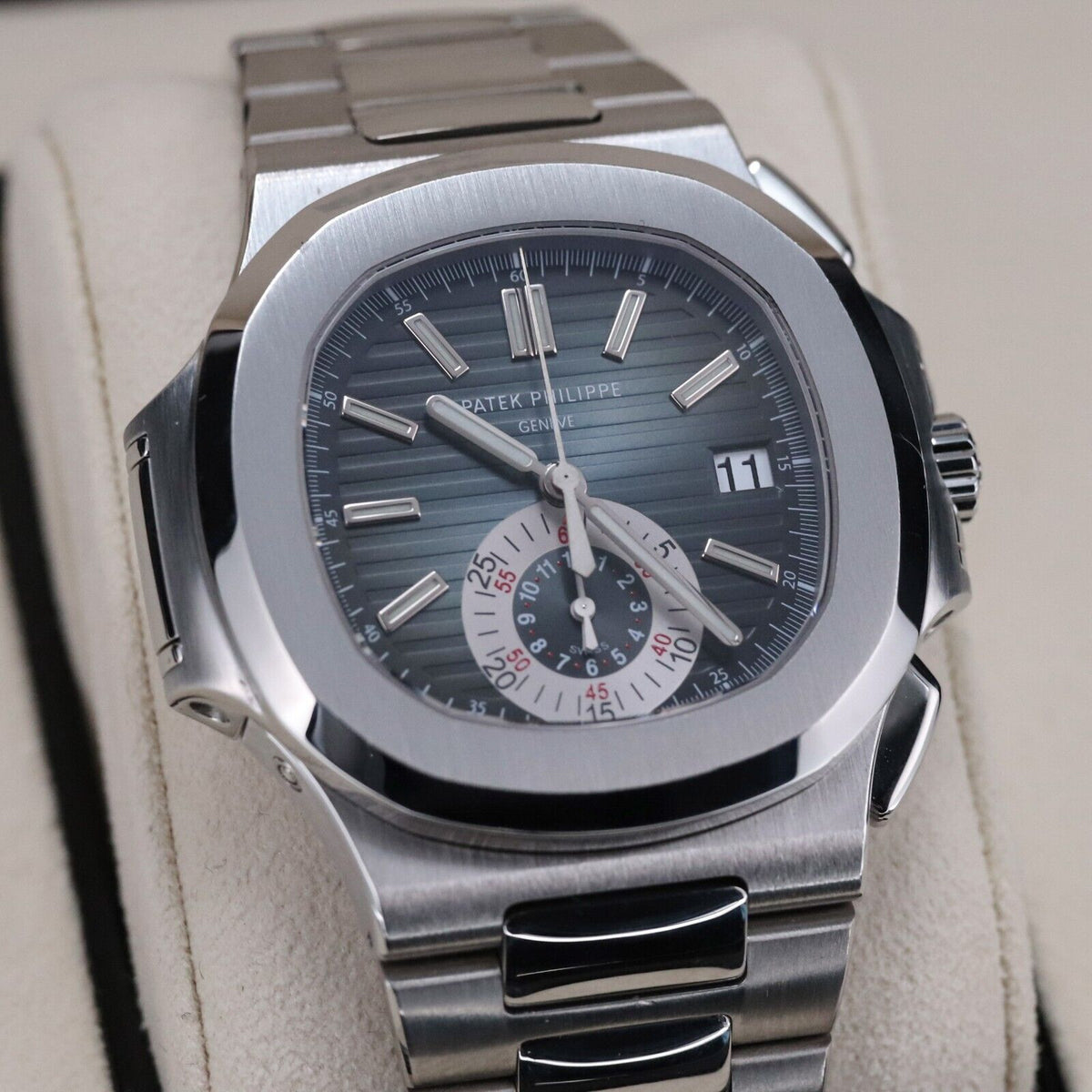 Patek Philippe Nautilus 5980/1A-001 Gradient Blue Dial Steel Bracelet