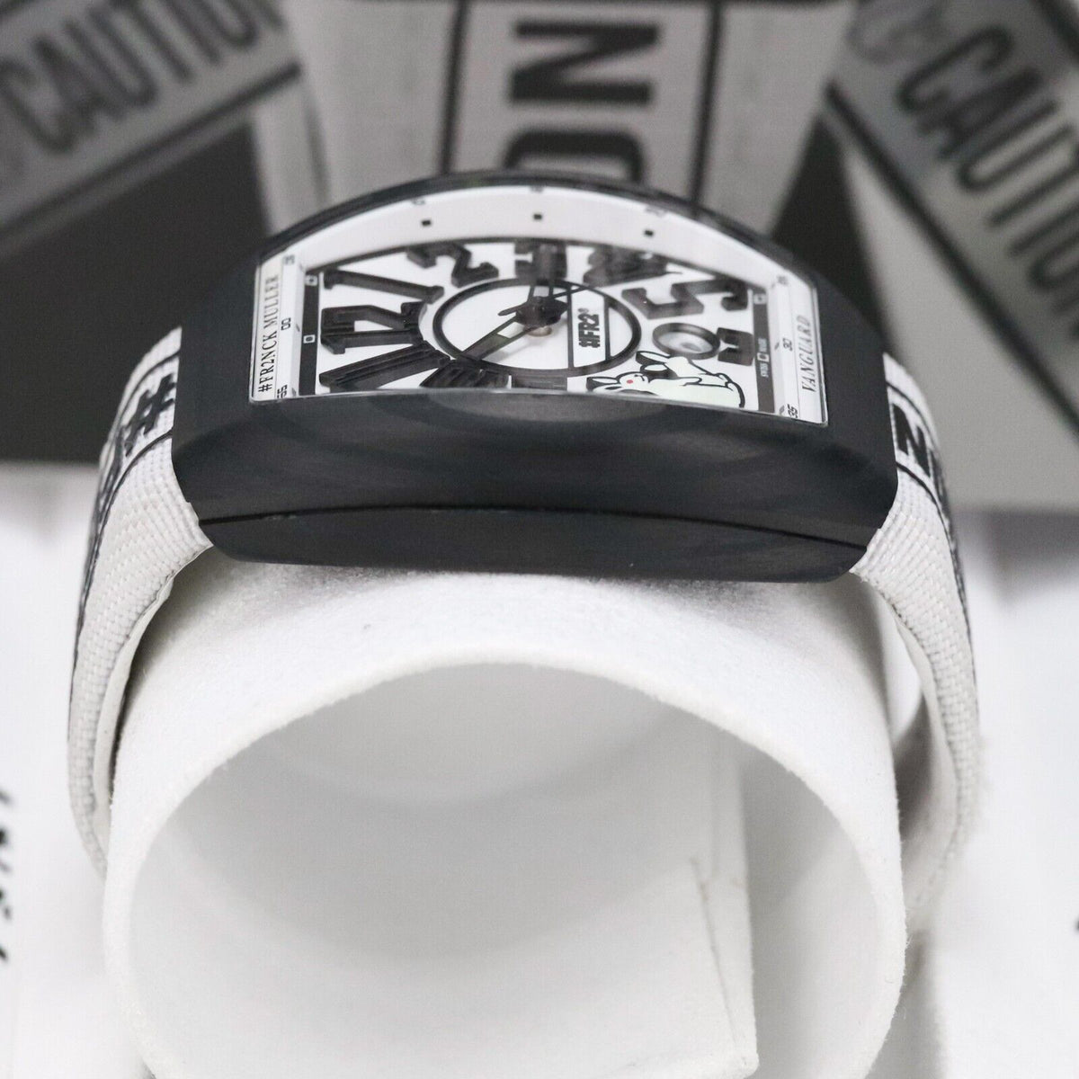 Franck Muller Vanguard 41mm FR2 Rabbits Carbon White Black V41SCDT Complete