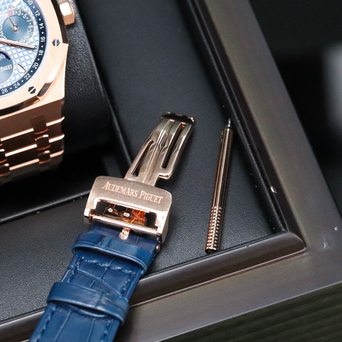 Audemars Piguet Royal Oak Perpetual Calendar 41m Rose Gold Ice Blue 26574OR