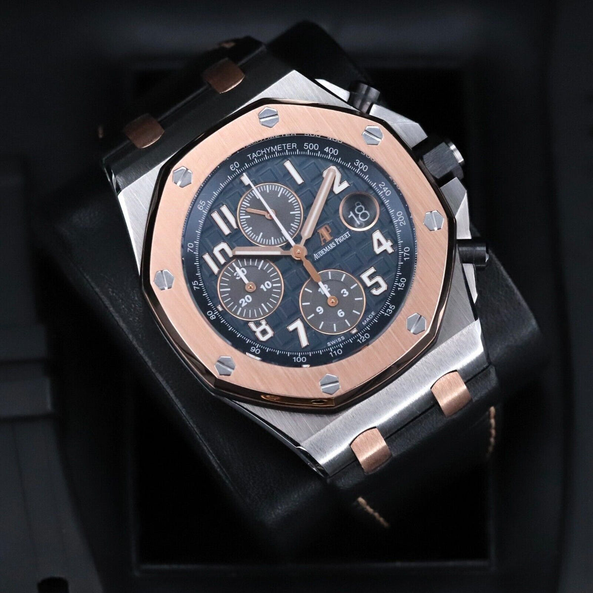 Audemars Piguet Royal Oak Offshore 42m Two Tone Blue Rose Steel Bucherer 26471SR.OO.D101CR.01.A