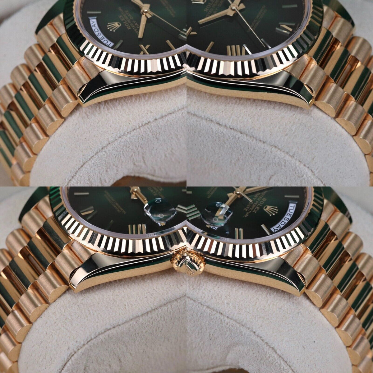 Rolex Day-Date Green Ombre Dial 40mmYellow Gold President 228238
