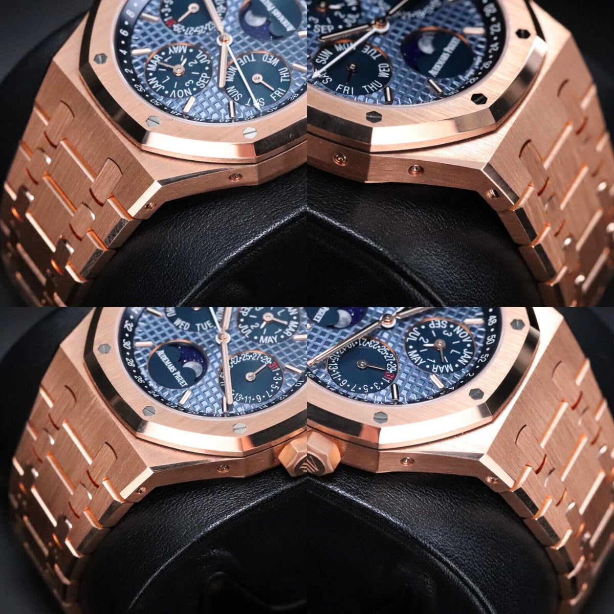 Audemars Piguet Royal Oak Perpetual Calendar 41m Rose Gold Ice Blue 26574OR