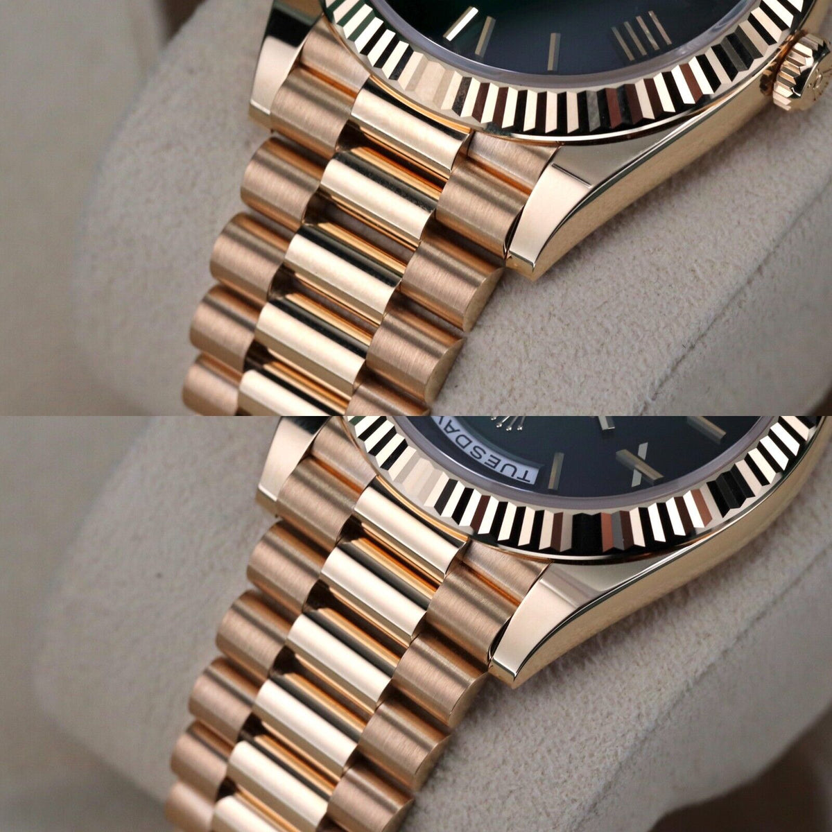 Rolex Day-Date Green Ombre Dial 40mmYellow Gold President 228238