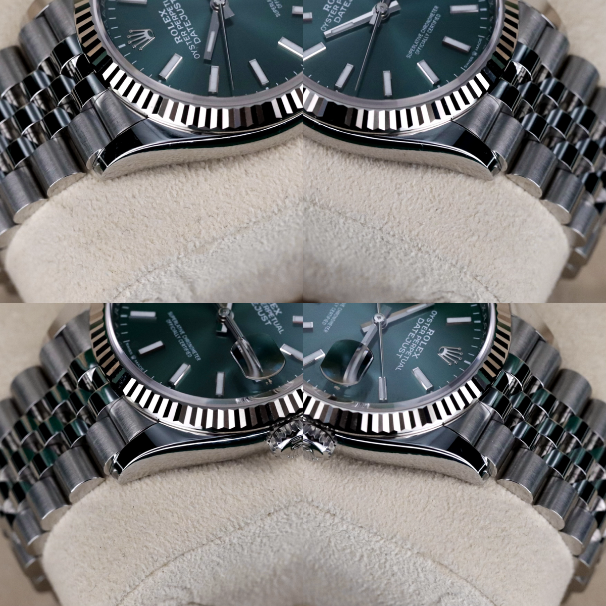 Rolex Datejust 36mm 126234 Green Mint Dial Jubilee Fluted Bezel Complete