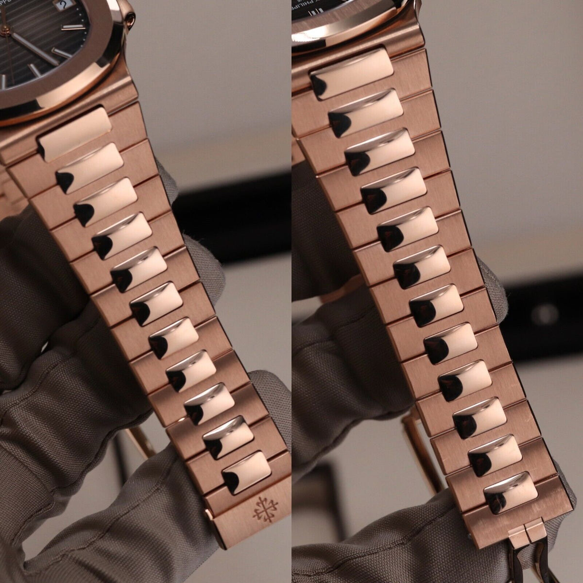 Patek Philippe Nautilus 5711/1R Complete 40mm Rose Gold Case Brown Sunburst Dial Rose Bracelet 2016