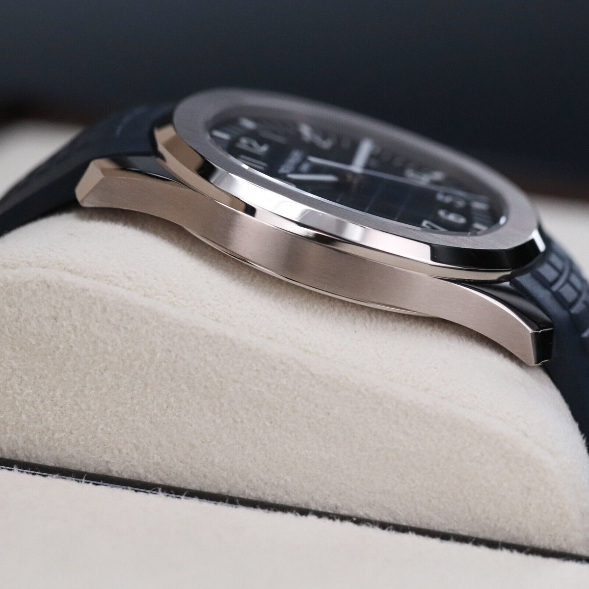 Patek Philippe Aquanaut White Gold Blue Dial Blue Rubber Strap 42mm - 5168G-001 5168G