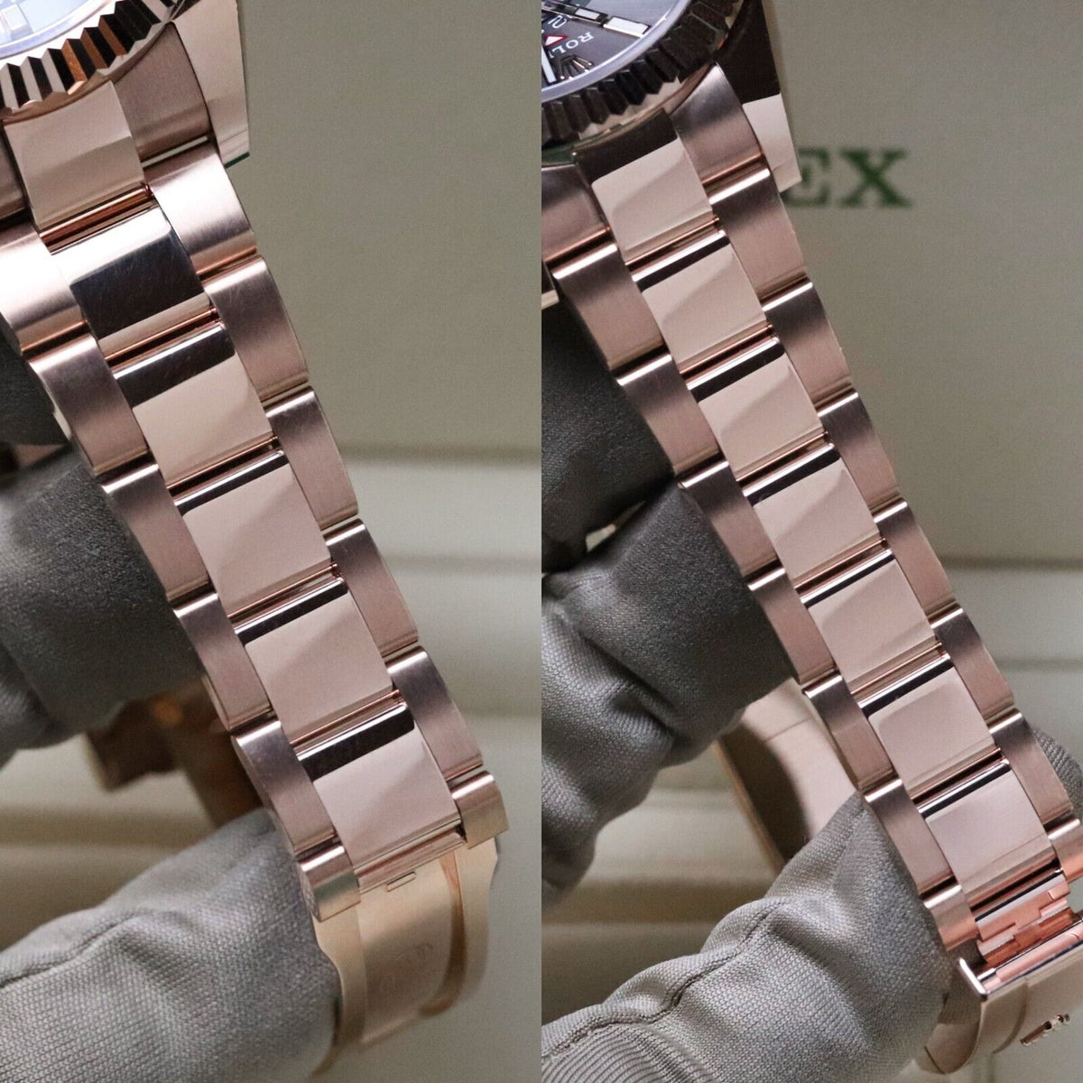Rolex Sky-Dweller 18k Rose Gold Case Rhodium Gray Dial 42mm Fluted Oyster 326935