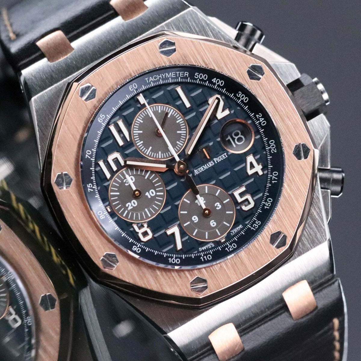 Audemars Piguet Royal Oak Offshore 42m Two Tone Blue Rose Steel Bucherer 26471SR.OO.D101CR.01.A