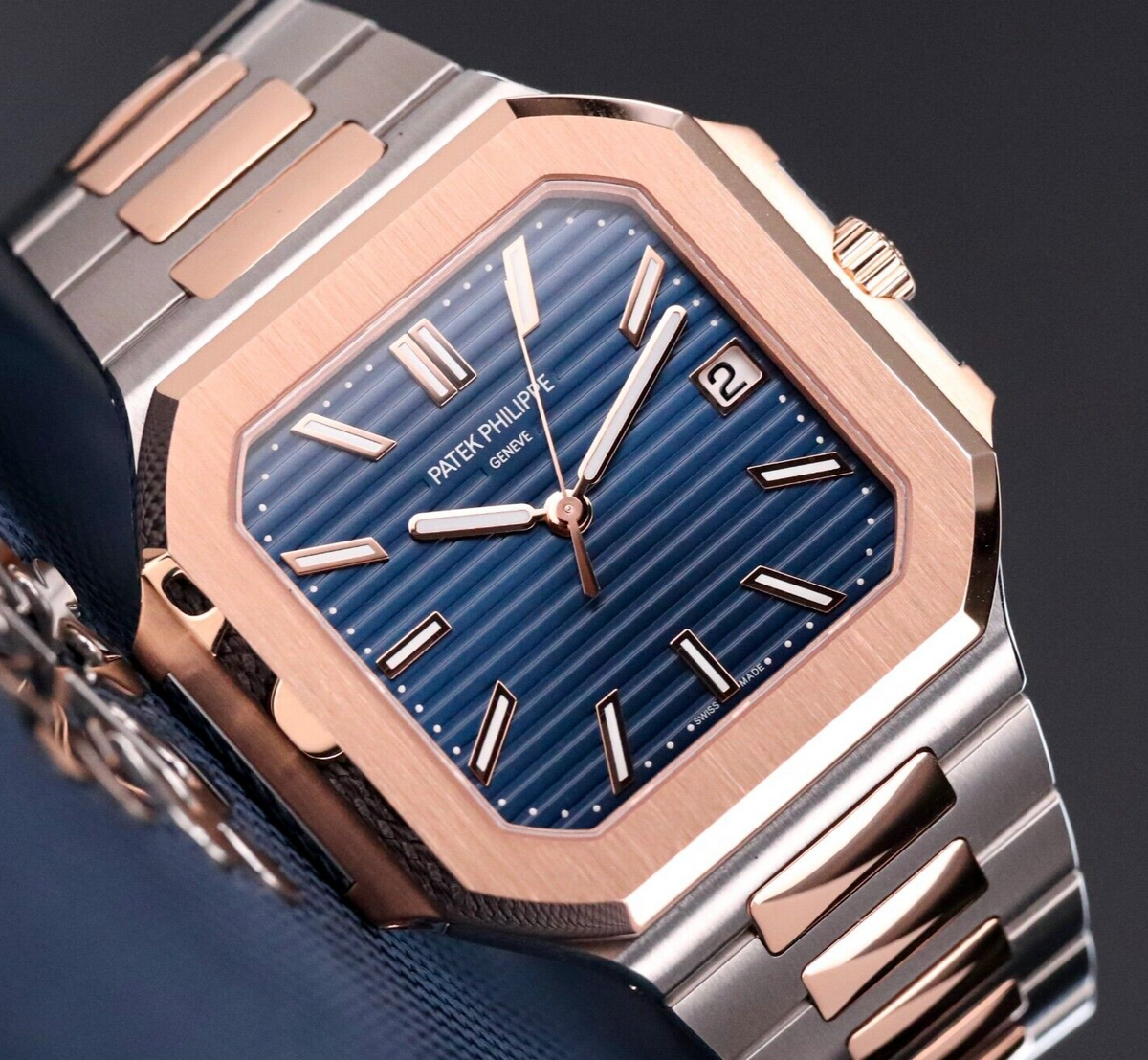 Patek Philippe Cubitus 45mm Two Tone Steel Rose Gold Blue 5821/1AR