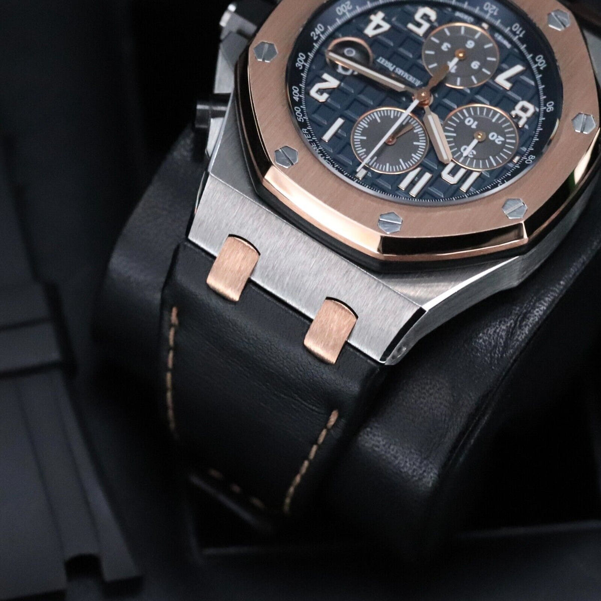 Audemars Piguet Royal Oak Offshore 42m Two Tone Blue Rose Steel Bucherer 26471SR.OO.D101CR.01.A