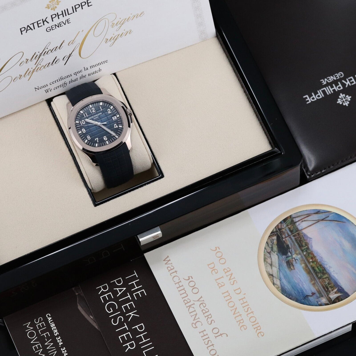 Patek Philippe Aquanaut White Gold Blue Dial Blue Rubber Strap 42mm - 5168G-001 5168G