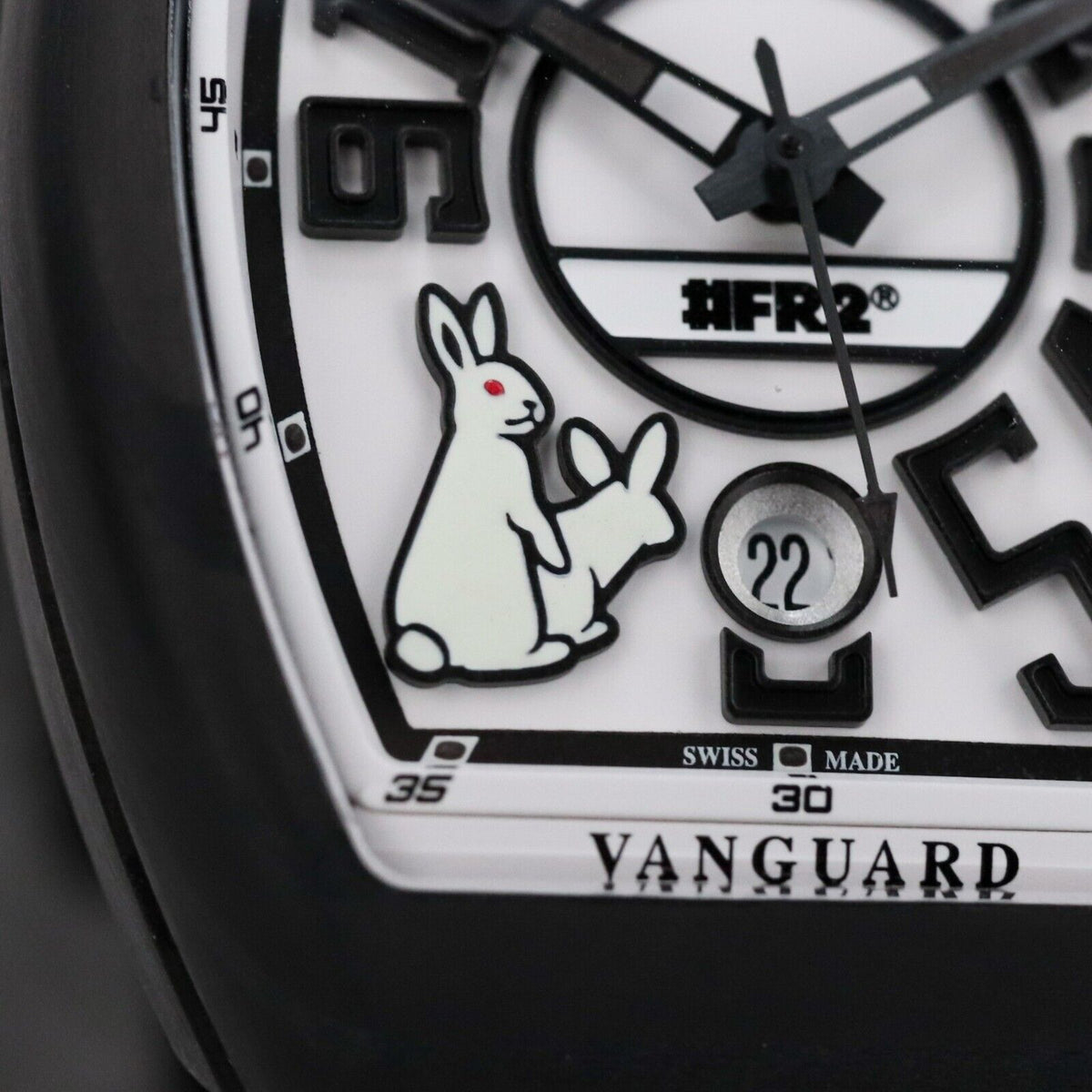 Franck Muller Vanguard 41mm FR2 Rabbits Carbon White Black V41SCDT Complete