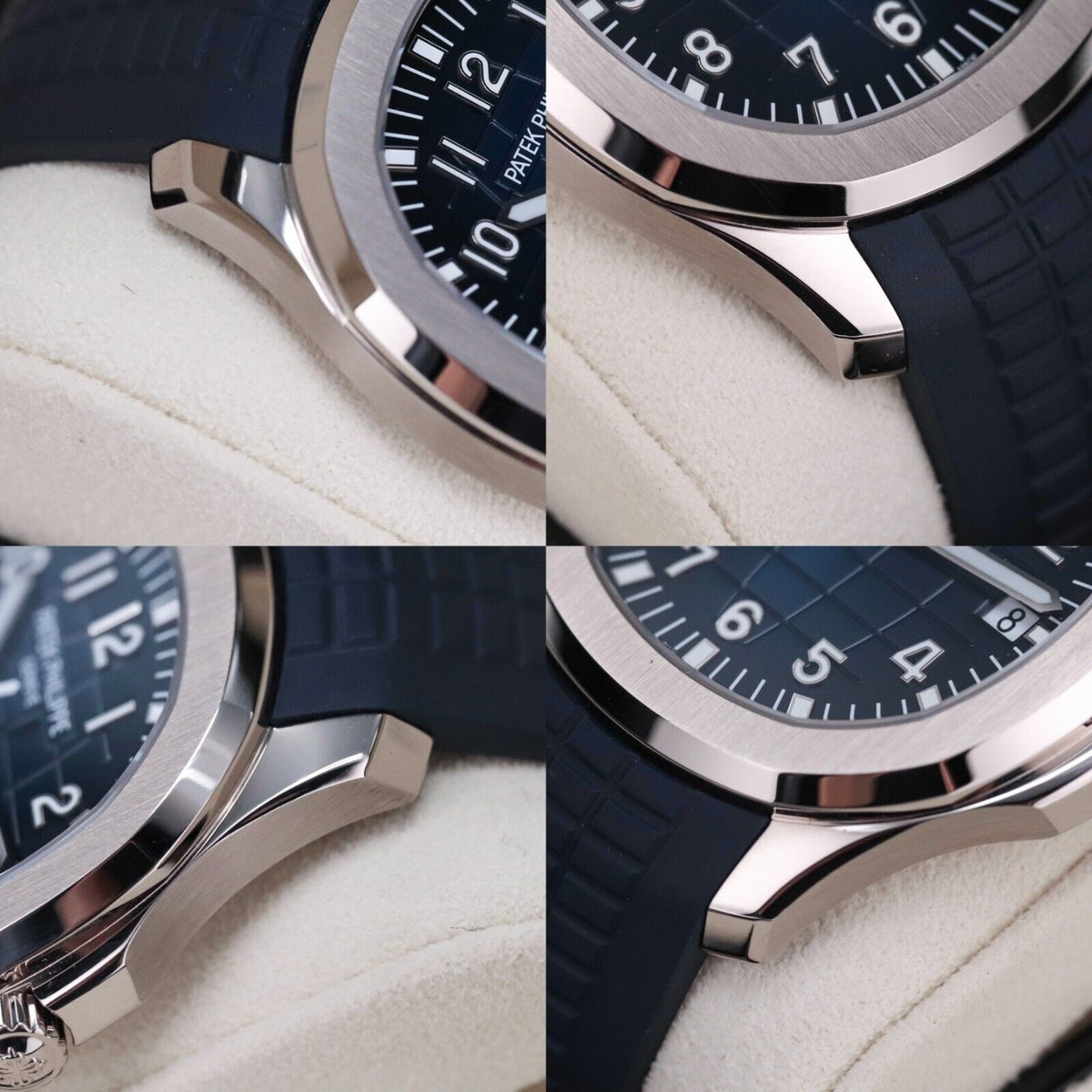 Patek Philippe Aquanaut White Gold Blue Dial Blue Rubber Strap 42mm - 5168G-001 5168G