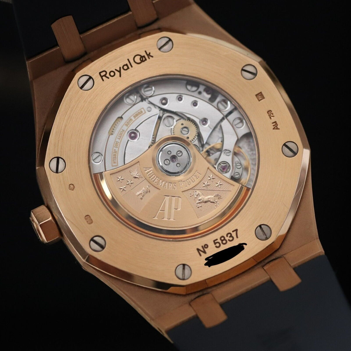 Audemars Piguet Royal Oak Automatic 41mm Rose Gold Black Dial 15400OR.OO.D002CR.01 Mint