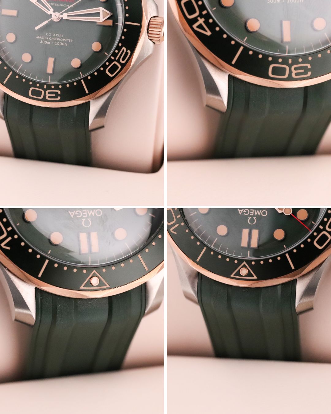 Omega Seamaster Diver 300 M Gold On Rubber 42mm 2025 "Green Bond" Dial Titanium Bronze 210.92.42.20.10.001