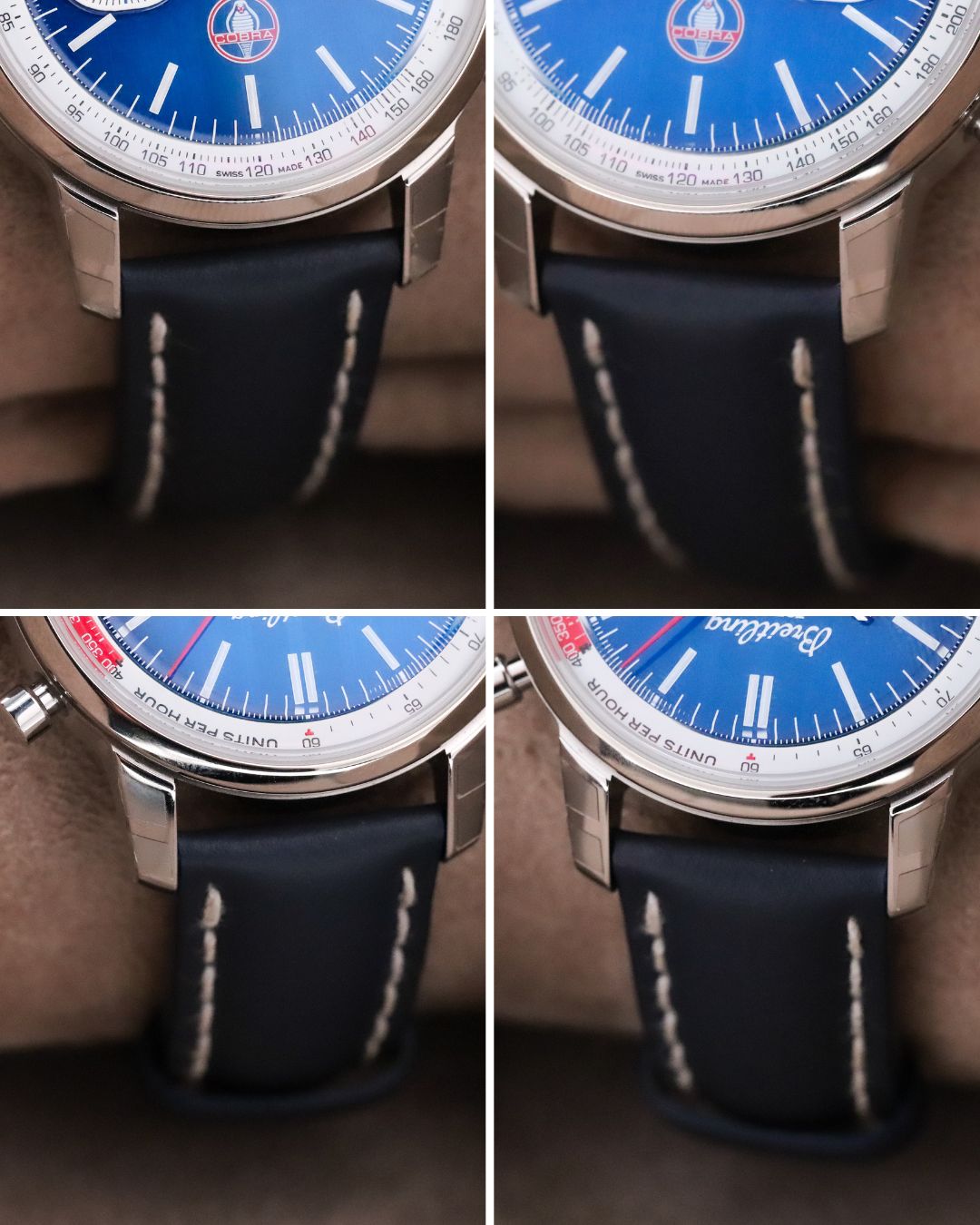 Breitling Top Time B01 Shelby 41mm Blue Dial Cobra Sapphire Crystal Stainless Chronograph AB01763A