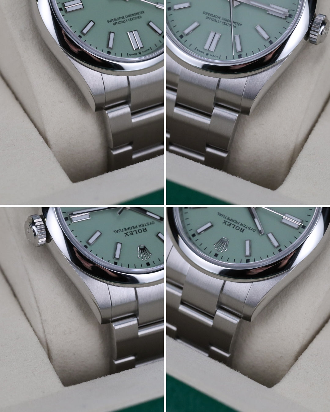 Rolex Oyster Perpetual 41mm Pistachio Green Dial Stainless Brushed Steel OP41 134300 - 2025 New Release