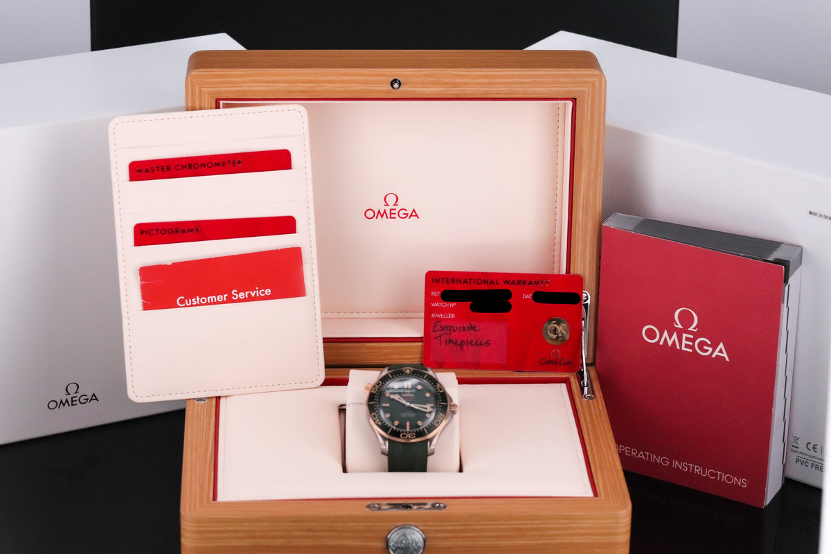 Omega Seamaster Diver 300 M Gold On Rubber 42mm 2025 "Green Bond" Dial Titanium Bronze 210.92.42.20.10.001