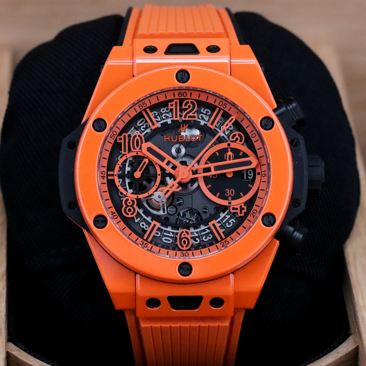 Hublot Big Bang Unico Orange 42mm Limited Skeleton Dial Ceramic Orange on Rubber 441.CU.5910.RX