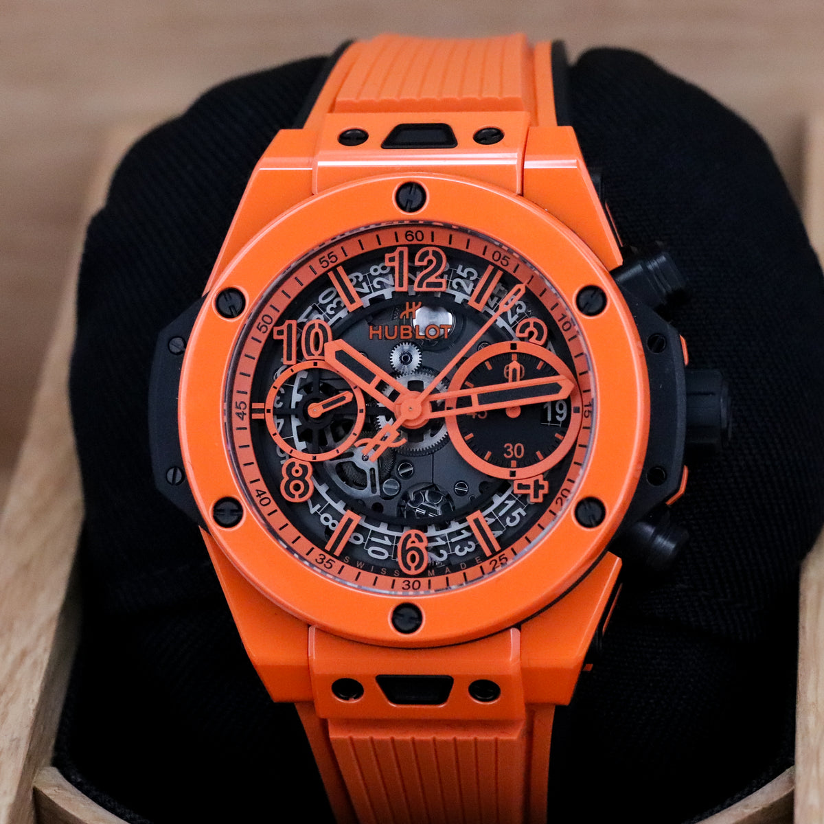 Hublot Big Bang Unico Orange 42mm Limited Skeleton Dial Ceramic Orange on Rubber 441.CU.5910.RX
