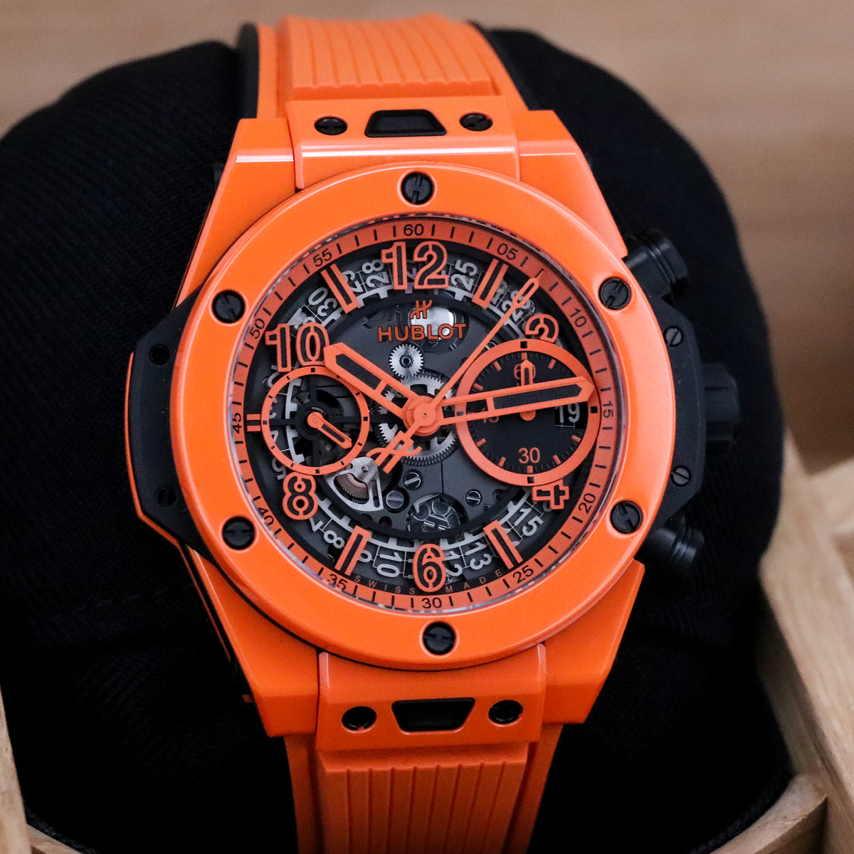Hublot Big Bang Unico Orange 42mm Limited Skeleton Dial Ceramic Orange on Rubber 441.CU.5910.RX
