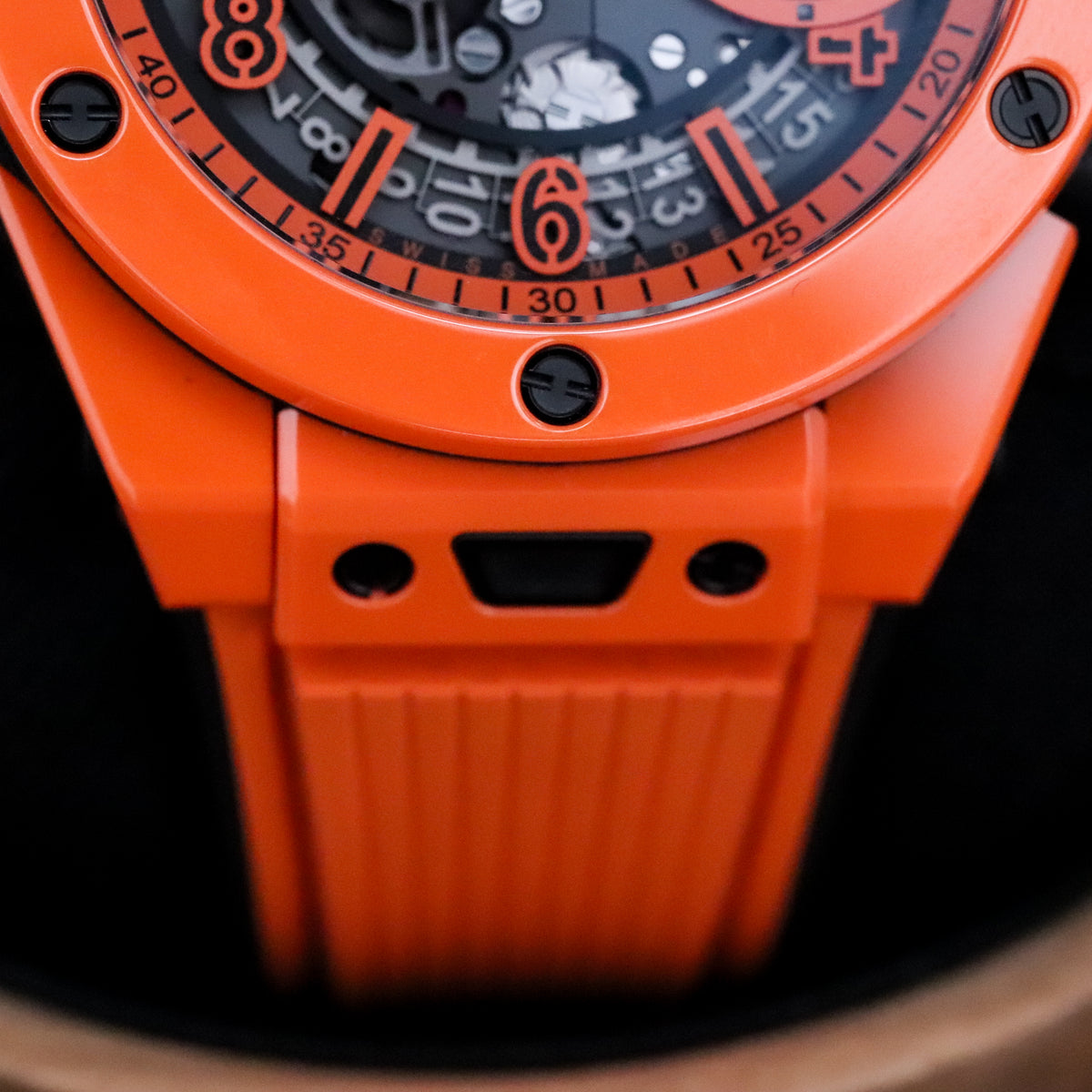 Hublot Big Bang Unico Orange 42mm Limited Skeleton Dial Ceramic Orange on Rubber 441.CU.5910.RX