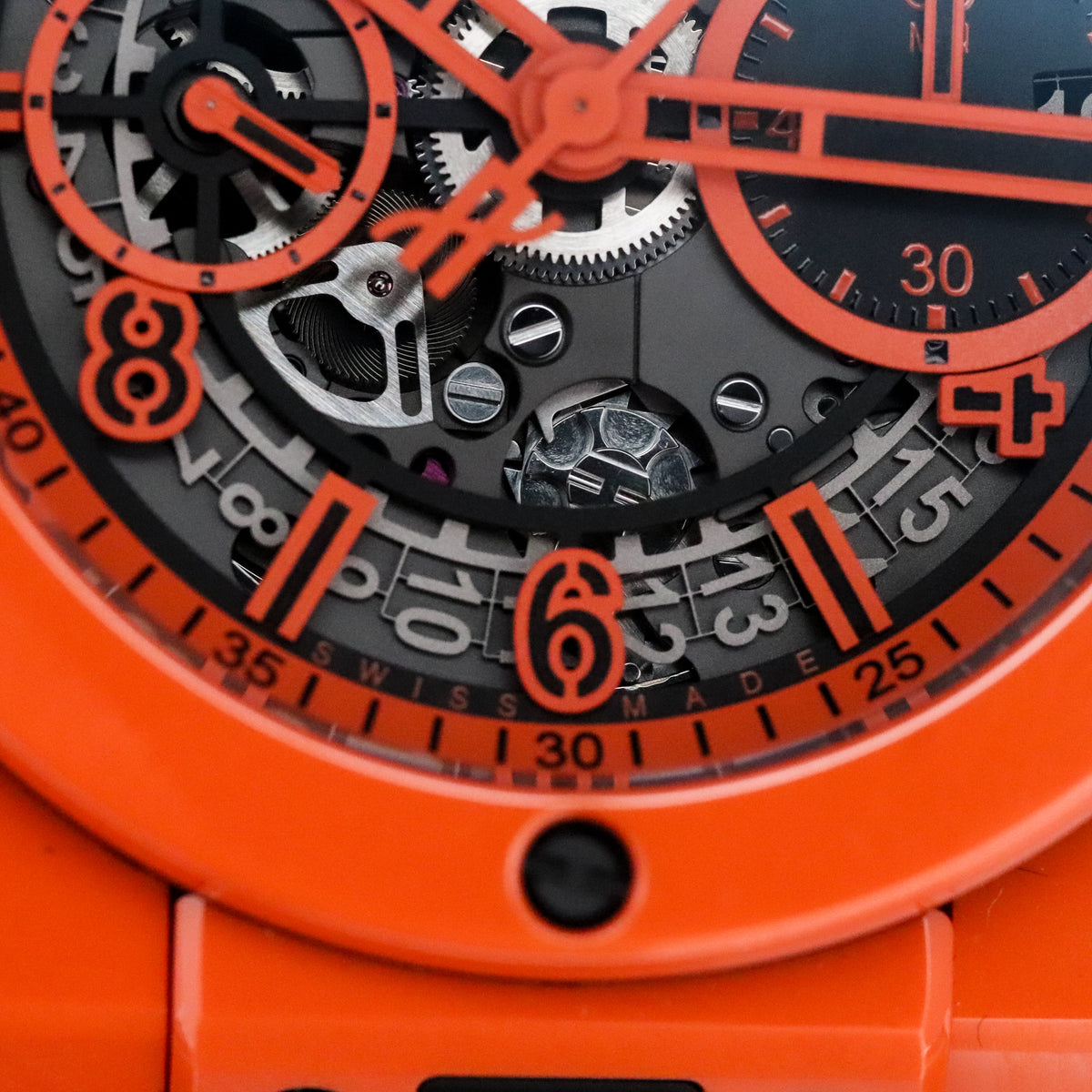 Hublot Big Bang Unico Orange 42mm Limited Skeleton Dial Ceramic Orange on Rubber 441.CU.5910.RX