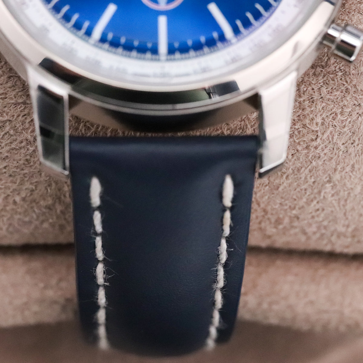 Breitling Top Time B01 Shelby 41mm Blue Dial Cobra Sapphire Crystal Stainless Chronograph AB01763A