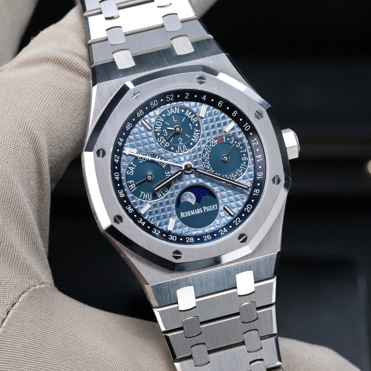 Audemars Piguet Royal Oak Perpetual Calendar Perpetual Calendar Blue Dial 41mm Stainless Steel 26574ST.OO.1220ST.02