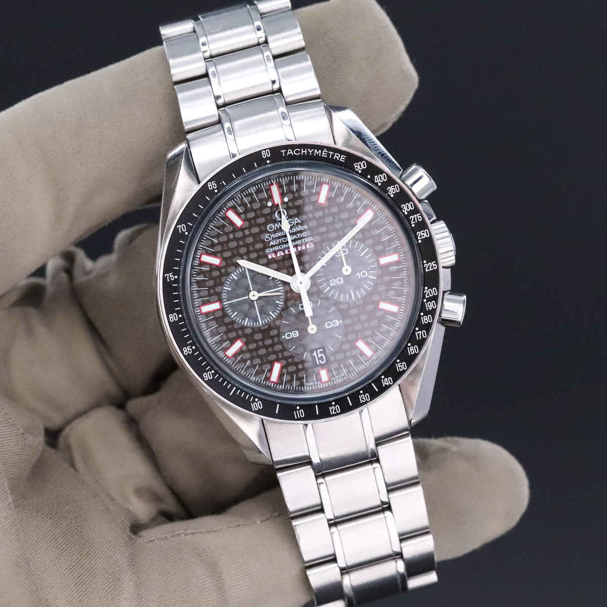 Omega Speedmaster Racing 42mm Black Carbon Fiber Dial Stainless Steel 3552.59.00