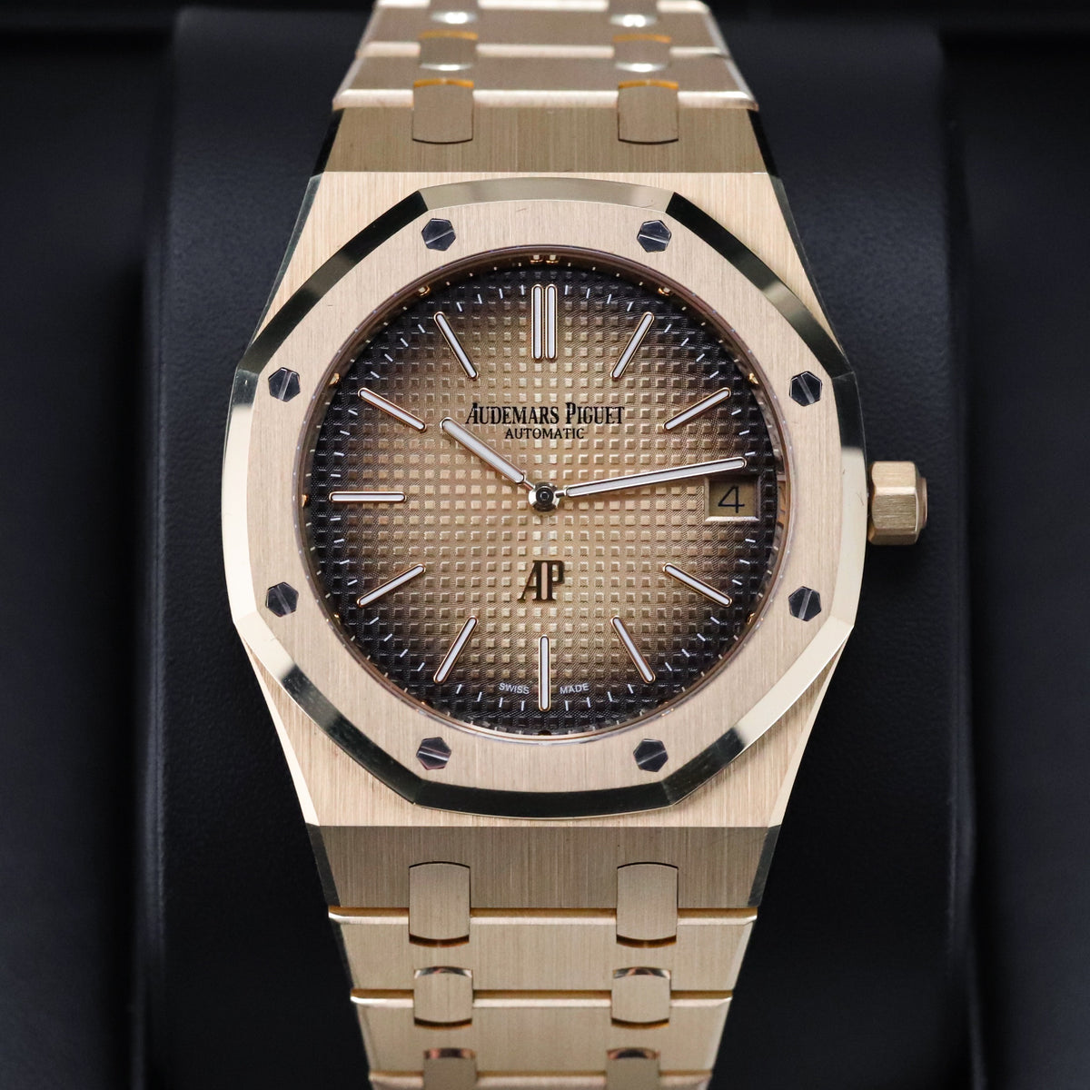 Audemars Piguet Royal Oak Jumbo 39mm Yellow Gold Smoked Flumed Extra Thin 16202BAOO.1240BA.02