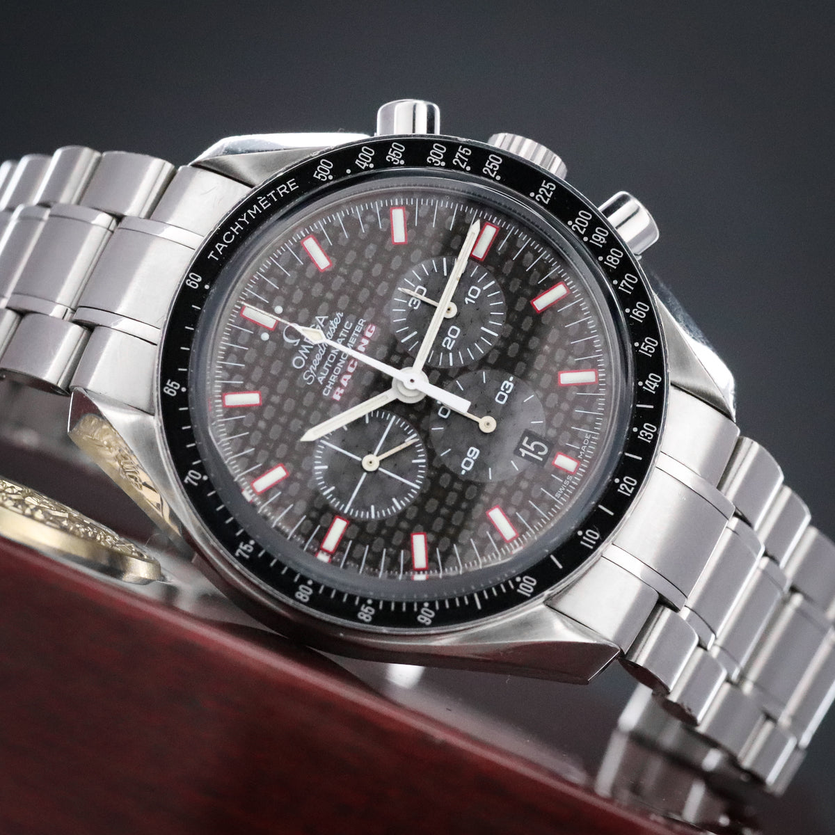 Omega Speedmaster Racing 42mm Black Carbon Fiber Dial Stainless Steel 3552.59.00
