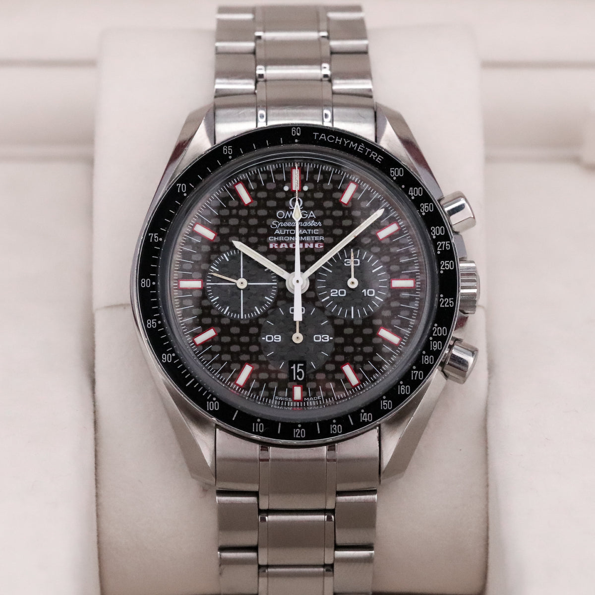 Omega Speedmaster Racing 42mm Black Carbon Fiber Dial Stainless Steel 3552.59.00