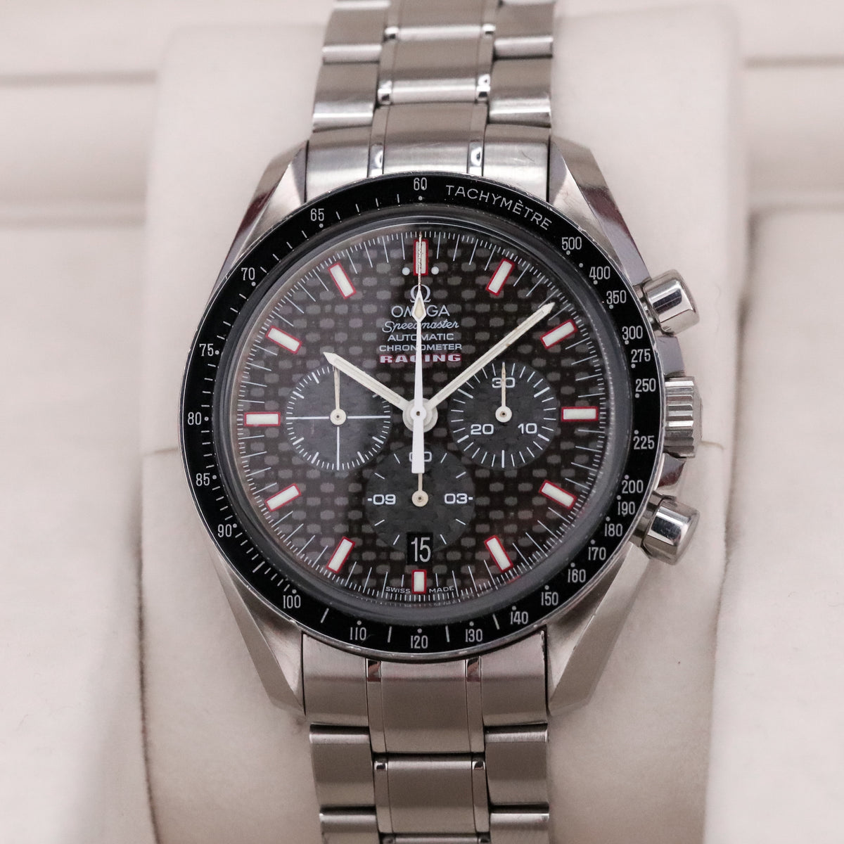 Omega Speedmaster Racing 42mm Black Carbon Fiber Dial Stainless Steel 3552.59.00