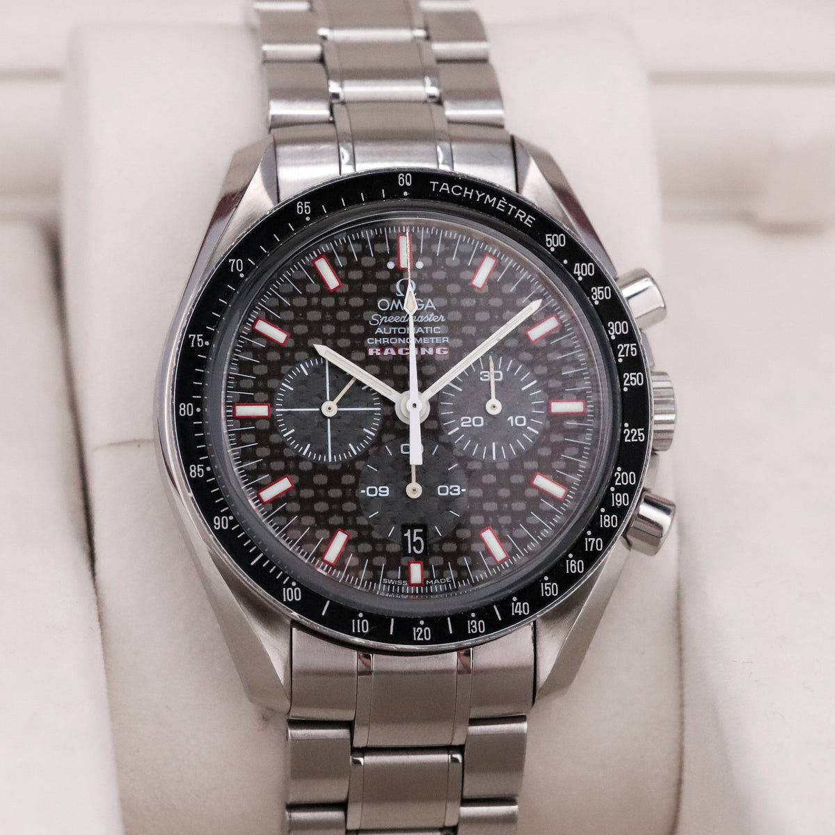 Omega Speedmaster Racing 42mm Black Carbon Fiber Dial Stainless Steel 3552.59.00