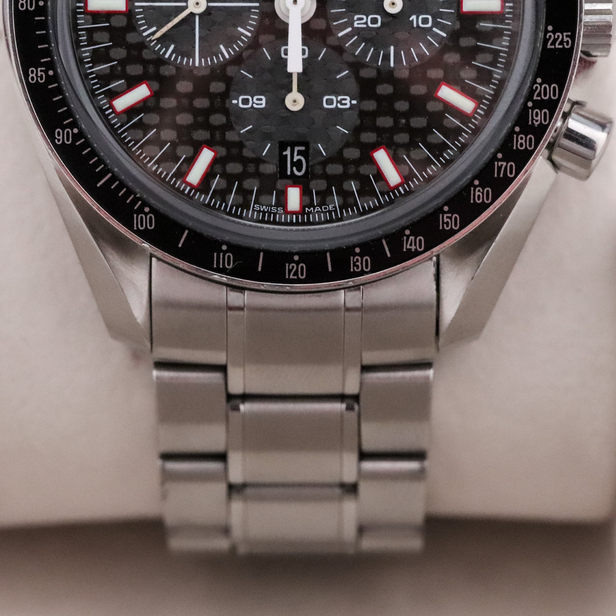 Omega Speedmaster Racing 42mm Black Carbon Fiber Dial Stainless Steel 3552.59.00