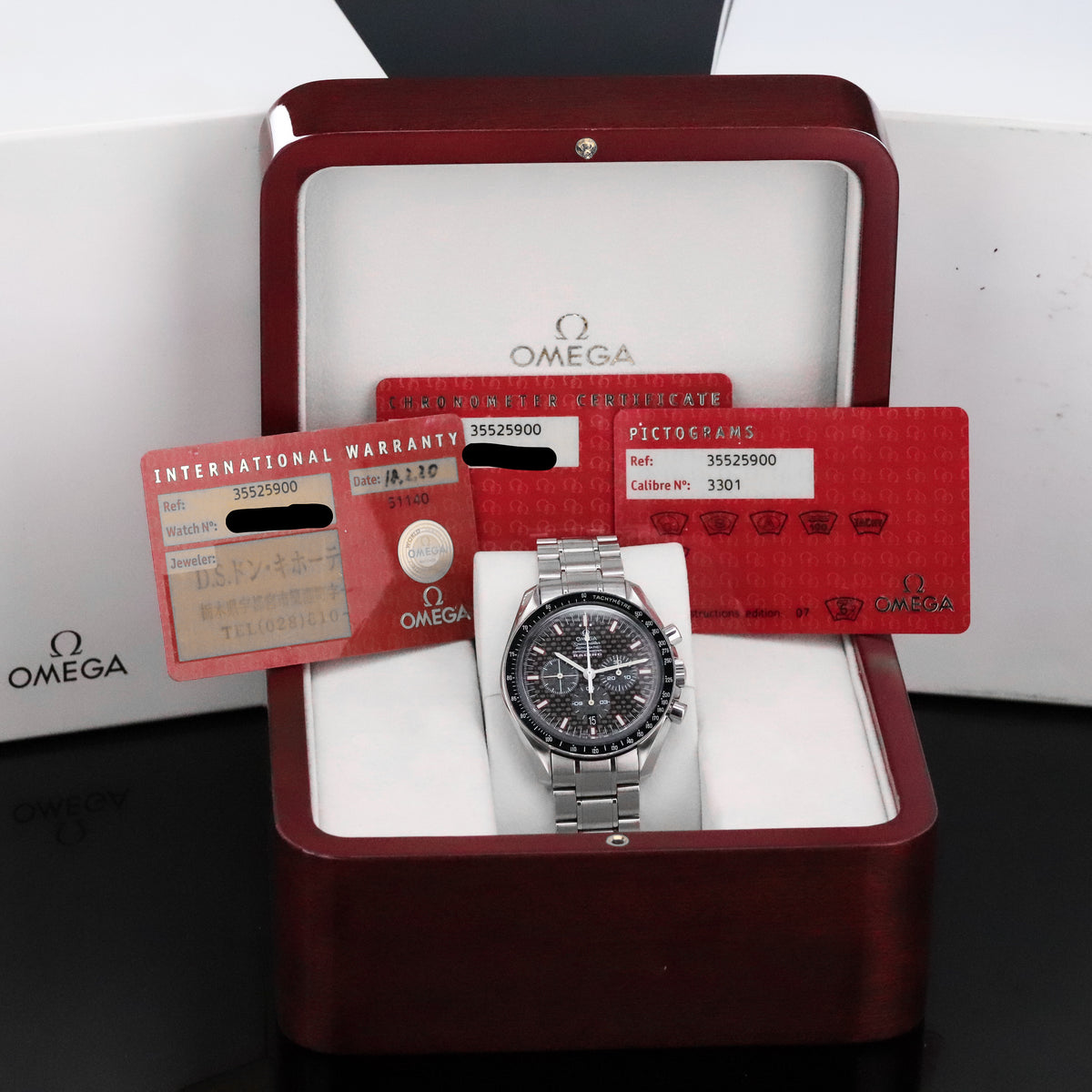 Omega Speedmaster Racing 42mm Black Carbon Fiber Dial Stainless Steel 3552.59.00