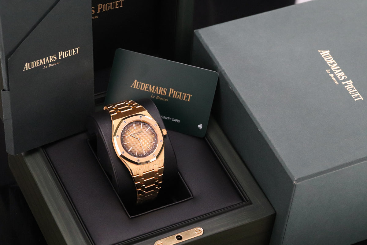 Audemars Piguet Royal Oak Jumbo 39mm Yellow Gold Smoked Flumed Extra Thin 16202BAOO.1240BA.02