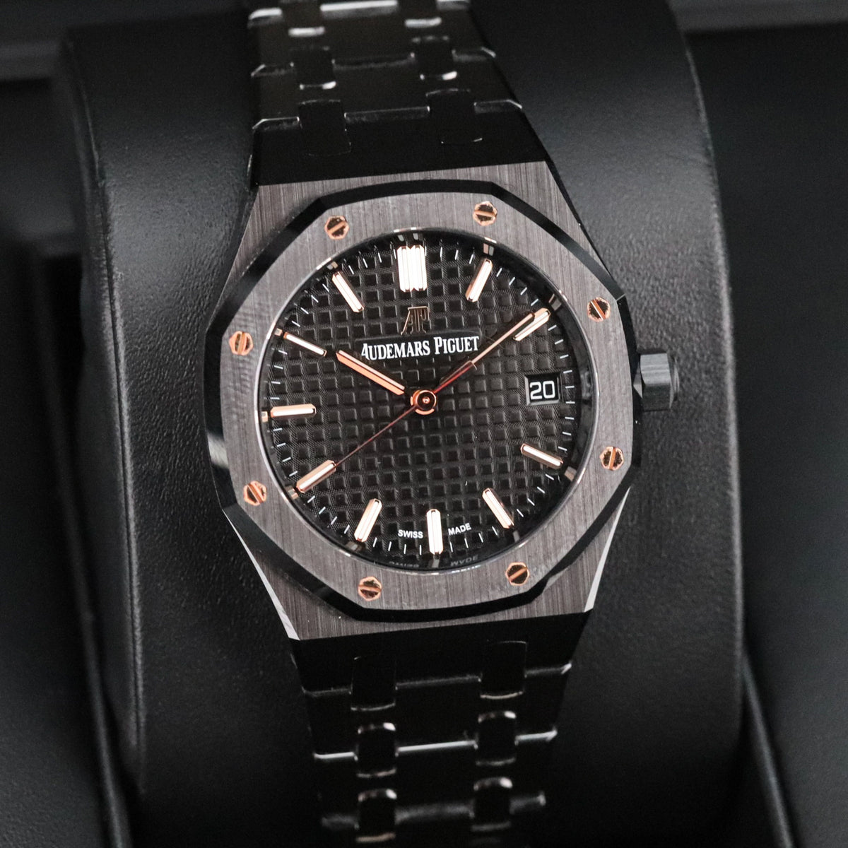 Audemars Piguet Royal Oak Selfwinding 34mm Black Ceramic Black Dial Gold Selfwinding 77350CE.OO.1266CE.01