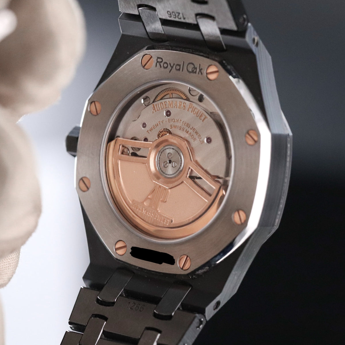 Audemars Piguet Royal Oak Selfwinding 34mm Black Ceramic Black Dial Gold Selfwinding 77350CE.OO.1266CE.01