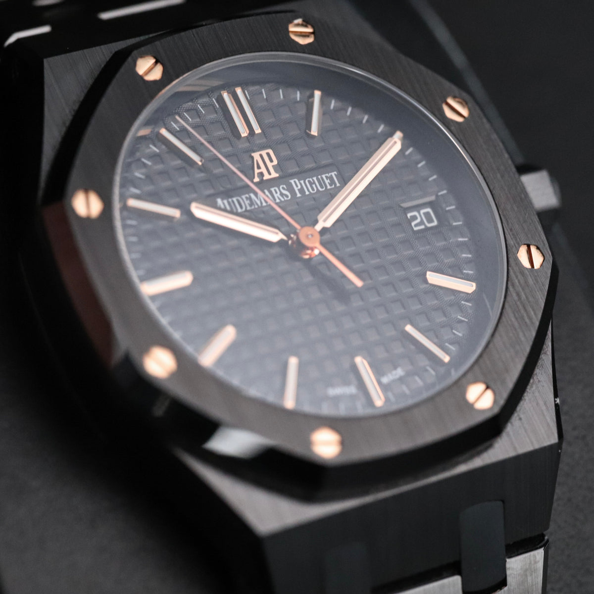 Audemars Piguet Royal Oak Selfwinding 34mm Black Ceramic Black Dial Gold Selfwinding 77350CE.OO.1266CE.01