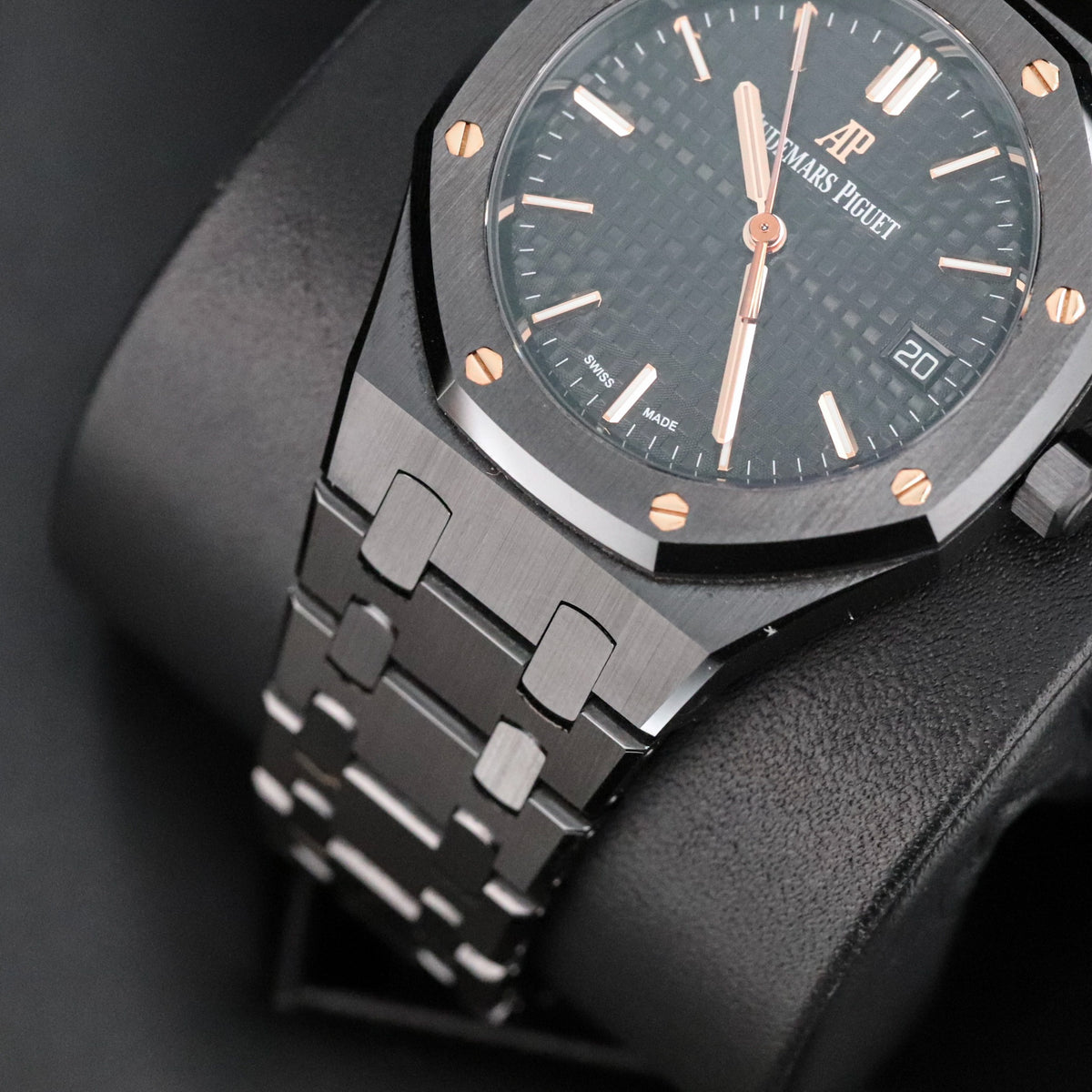 Audemars Piguet Royal Oak Selfwinding 34mm Black Ceramic Black Dial Gold Selfwinding 77350CE.OO.1266CE.01