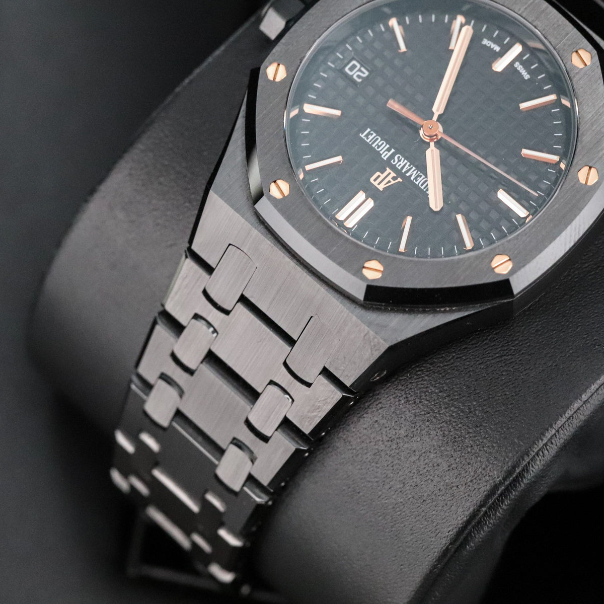 Audemars Piguet Royal Oak Selfwinding 34mm Black Ceramic Black Dial Gold Selfwinding 77350CE.OO.1266CE.01