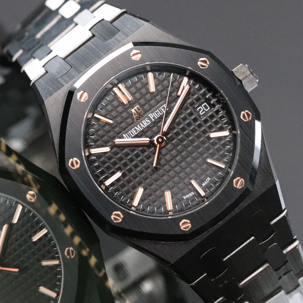 Audemars Piguet Royal Oak Selfwinding 34mm Black Ceramic Black Dial Gold Selfwinding 77350CE.OO.1266CE.01