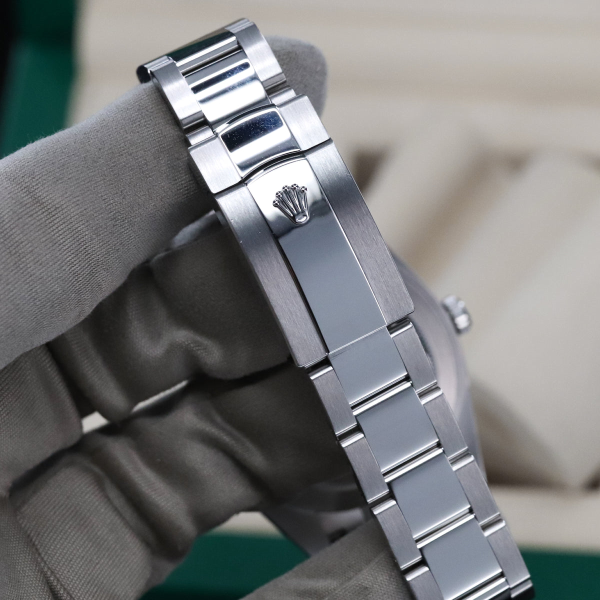 Rolex Datejust 41 White Stick Dial Fluted White Gold Bezel Oyster Bracelet 126334